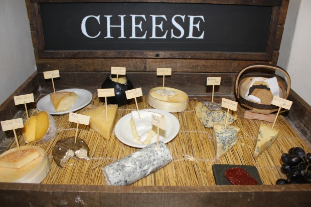 Cheese selection at The Plough Inn, a pub in the village of Longparish